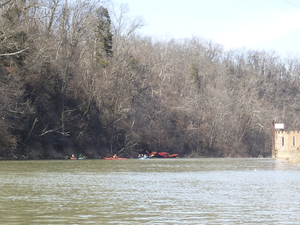 Dam Wave (II). The runout of the dam is a pair of great surf waves