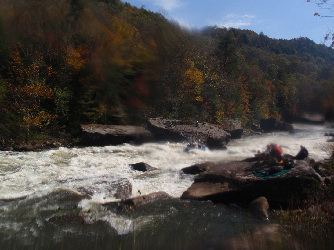 Meadow Creek enters on the left in a big flat spot just above Lost Paddle.