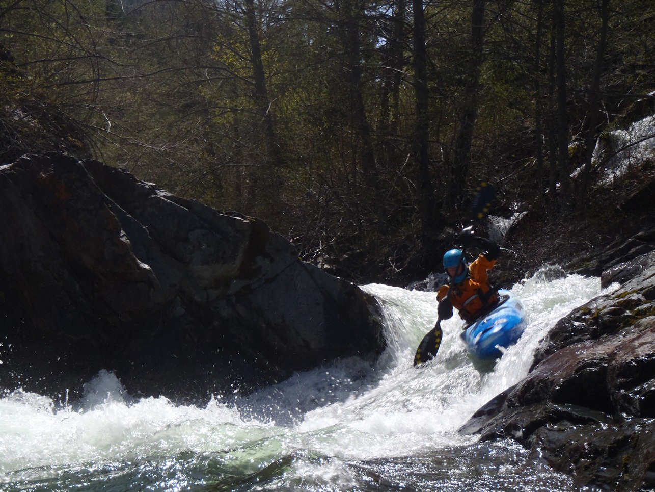 Bed Rock Continues with a few fun boofs, slides, and ledges.