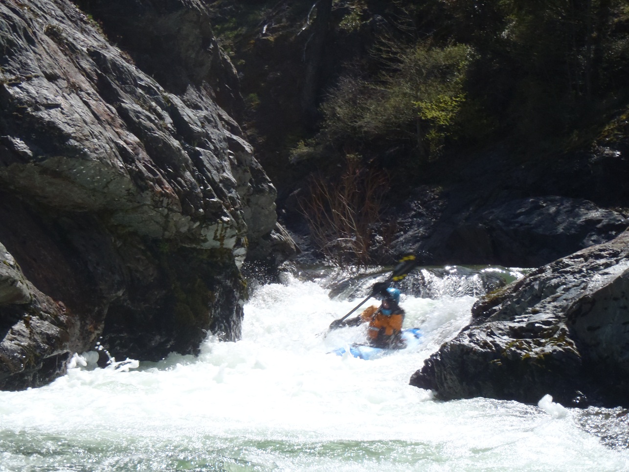 Bed Rock Continues with a few fun boofs, slides, and ledges.