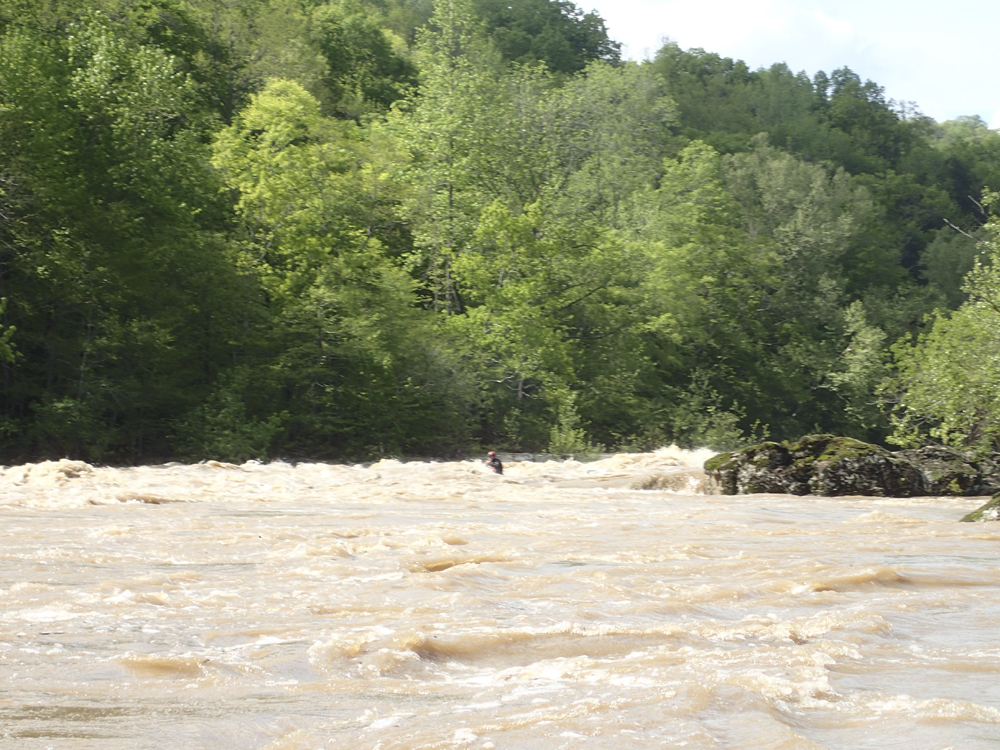 Low Water Update This rapid consisted of a small boof right of center. You land and want to